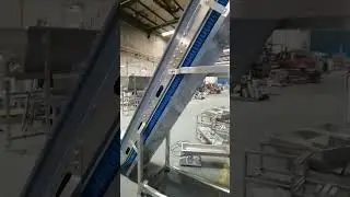 Food-grade PU Belt Inclined Conveyor PVC Belt Conveyor Food Elevator