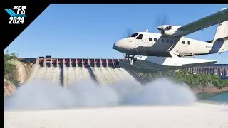 MSFS2024 Ultra | DHC-6 Otter | Itaipu Dam Flood | AMAZING! Flight Sim 