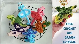 Crochet the little dragon with wings tutorial, Crochet dino, Easy crochet dragon amigurumi