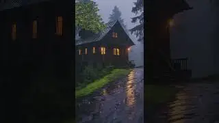 Dark Forest Storm Aesthetic 🌧⛈️#rainlovingsoul #RainAesthetic #TranquilEscape #MistyNight