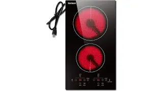 Karinear 2 Burners Electric Cooktop, 120v Plug in Ceramic Cooktop, 12 #eaffilifest #trending #viral
