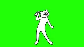 Free Green Screen Stock Video of a Dancing Bear in Vibrant Green Environment