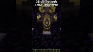 All of Minecraft Dune armor trim #minecraft #gaming #short