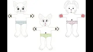 Felt and Cotton Paper Doll - Dog Boy - Machine Embroidered instructional