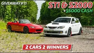 PRIME DRIVEN Car Giveaway #11 - Subaru STI and Honda S2000 - 2 CARS & 2 WINNERS !!