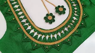 New designer blouse back neck design || blouse || cutting and stitching back neck blouse design