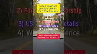5 most important questions asked at US J1 Visa Interview 🇺🇸 | US Visa Interview #usvisa #usa