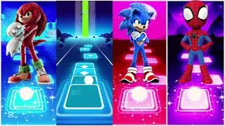 Knuckles vs crazy fog vs sonic vs spider man tile go subscribe and like please #tiles #youtube 