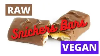 Raw Vegan Snickers bars, No Bake Healthy sweet treats