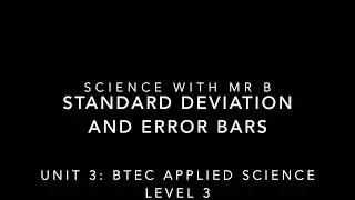 Standard deviation and error bars