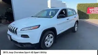 2015 Jeep Cherokee Bright White Clearcoat Black Cloth madera Visalia Fresno Financing Clovis Used s
