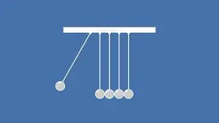 1 Hour Newton&rsquo;s Cradle Animation | 5-Ball Pendulum Loop
