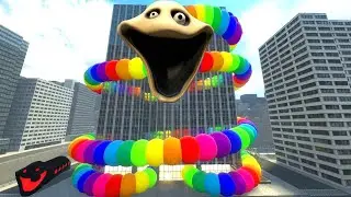 WHAT IF RAINBOW BECAME HUNGRY RAINBOW WORM ROBLOX - BIG CITY IN GARRY'S MOD