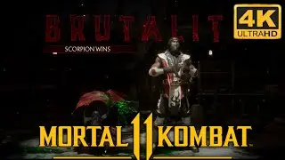MORTAL KOMBAT 11 | 4K ULTRA HD | BRUTALITY | SCORPION VS SPAWN | MK11 | GAMEPLAY |