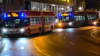 TTC Buses at Dufferin and Eglinton.