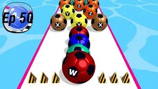 A-Z Ball Run Gameplay😱🤯😡 ⚽🥎🏀 Speed Run funny iOS Walkthrough Android Max Level Stisfying 50