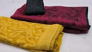 Fancy Blouse Sarees|Jaipuri Hand Work Saree|Georgette Saree#newfancysaree2026 #sadiya 