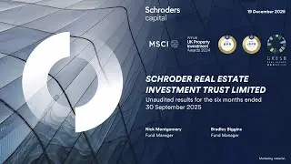 SCHRODER REAL ESTATE INVESTMENT TRUST LIMITED - Half Year Results
