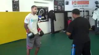 Team Link Boxing training with Pro MMA Fighters in Western Mass