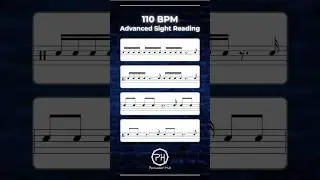 Fast Rhythm Reading Challenge | 110 BPM Drum Sight Reading | Advanced Practice Session