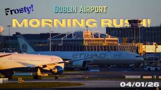 Morning RUSH! Frosty morning planespotting at Dublin Airport | 767s, 787s, A330s and more!