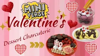 Miniverse Valentine's Desserts, Charcuterie Board, Chocolate Trifle, Pancakes, Heartbreak Surprise