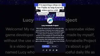 I opened a shop 2 help fund my game. #lucyannabelleproject #indiegame #anime #manga #teepublic #game