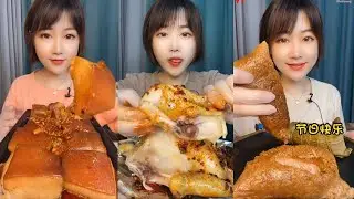 ASMR, Mukbang Chinese food eating show, [YlYI] 이이 먹방, 홍쇼비계, 치킨, 종즈, 양내장면, 중국먹방, 中國モッパン, 吃播