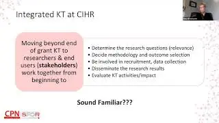 Bringing Patient Engagement in Health Research and Knowledge Translation Together