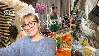 Strick-VLOG: Olga Sweater, Socken, neue Projekte, secondhand yarn shopping...