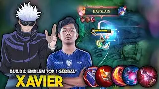 XAVIER BEST BUILD 2025 | TOP 1 GLOBAL XAVIER BUILD AND EMBLEM | YEHZKIEL XAVIER BUILD AND EMBLEM
