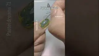 Nail art with safety pin 🧷💚 #shorts #shortsfeed #youtubeshorts