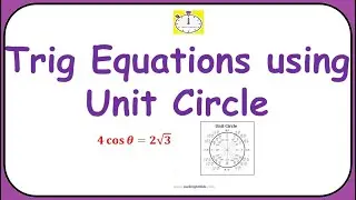 Trig Equation using the Unit Circle | #math #trigonometry