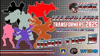 MON TOP 5 TRANSFORMERS 2025 DE MA COLLECTION.