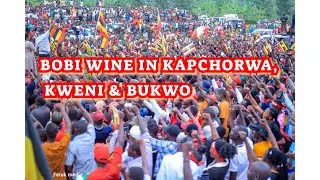 KYAGULANYI SENTAMU IN KAPCHORWA,  KWENI AND BUKWO TODAY FOR HIS CAMPAIGN RALLY.