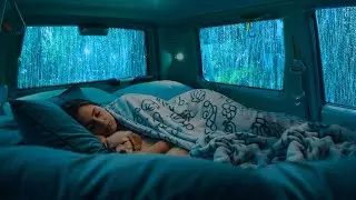 Soothing Rain in Car at Night 🌙 Gentle to Heavy Raindrops for Deep Sleep, White Noise for Insomnia