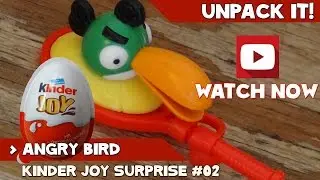 ANGRY BIRDS Collection Kinder Joy Surprise Egg Unboxing with Tennis Racket Game