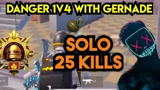 HYDRA DANGER SOLO VS SQUAD 1V4 WITH GERNADE BGMI CONQUEROR