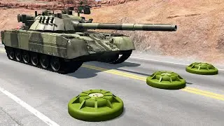 Cars vs Anti-Tank Mines &ndash; BeamNG.Drive