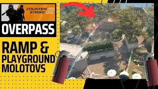 CS2 Overpass | How to Molly Ramp & Playground off Spawn | Dominate Fountain Control