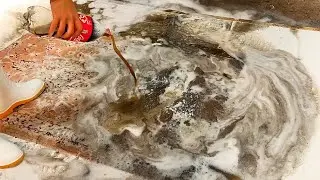 cleaning the carpet with a machine made by my father and with the taste of Coca-Cola