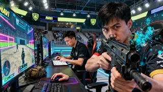 CS世界大赛名场面！NAVI教练B1ad3正面硬刚CS1.6传奇SK，再生侠SpawN主视角全程高能，两代传奇对决燃炸赛场超解气!#csgo #cs