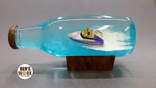 Создание корабля в бутылке — искусство с эпоксидной смолой