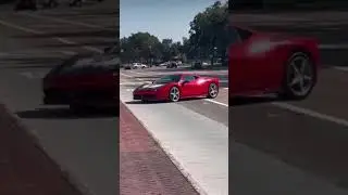 Girl Crashes Her Daddy&rsquo;s Ferrari 458 Leaving Car Show! #shorts