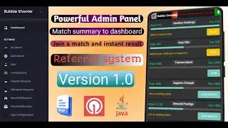 How to setup bubble shooter admin panel and user app | Online Real Money Tournament App for Android