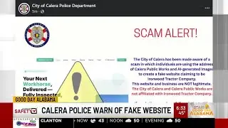 Calera Police warn of fake website