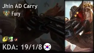 Jhin AD Carry vs Ezreal - Fury - KR Challenger Patch 6.24