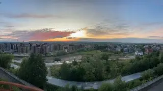 Beautiful Sunset in Ivano-Frankivsk, Ukraine. July 10, 2025