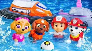 PUPs Patrol Playground on the Beach | BEST Paw Patrol Episode Cartoon | Stop Motion For Kids