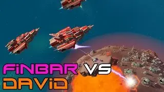 Planetary Annihilation Legion - Orbital Snipe! 1v1 (Finbar vs David)